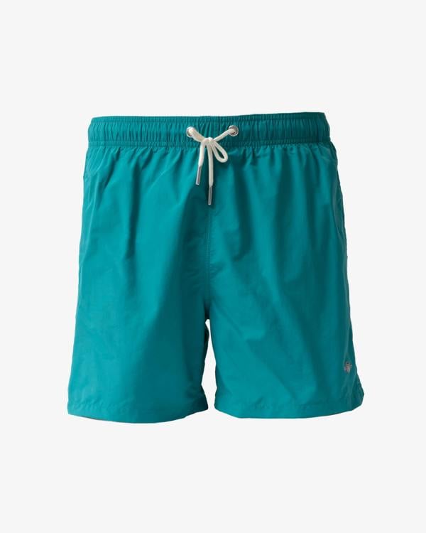 front of GANT Mens Swim Shorts in 441 Aqua Blue