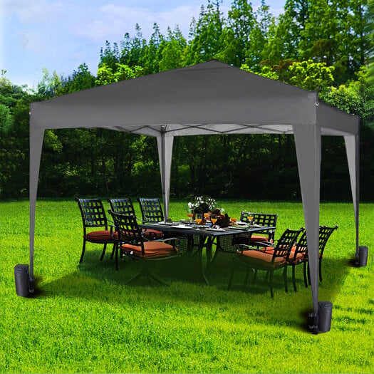 3x3m Pop up Gazebo Outdoor Patio Canopy Tent Grey 2