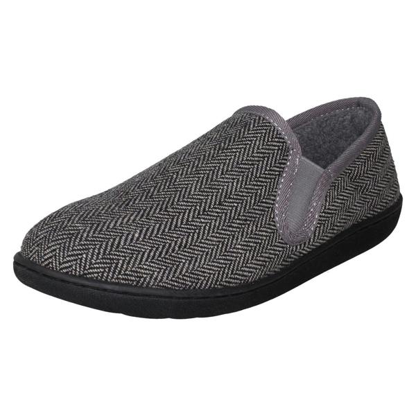 Clarks Mens Clarks Textile Slip On Twin Gusset Slippers King Ease
