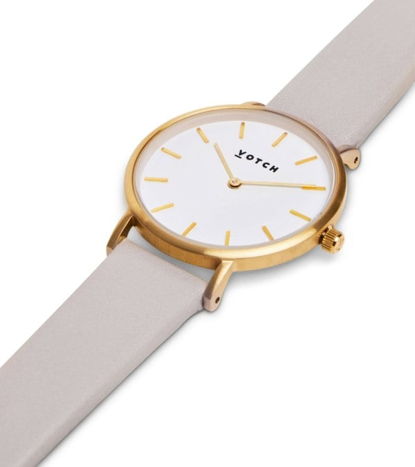 Votch Gold & Light Grey Watch | Petite