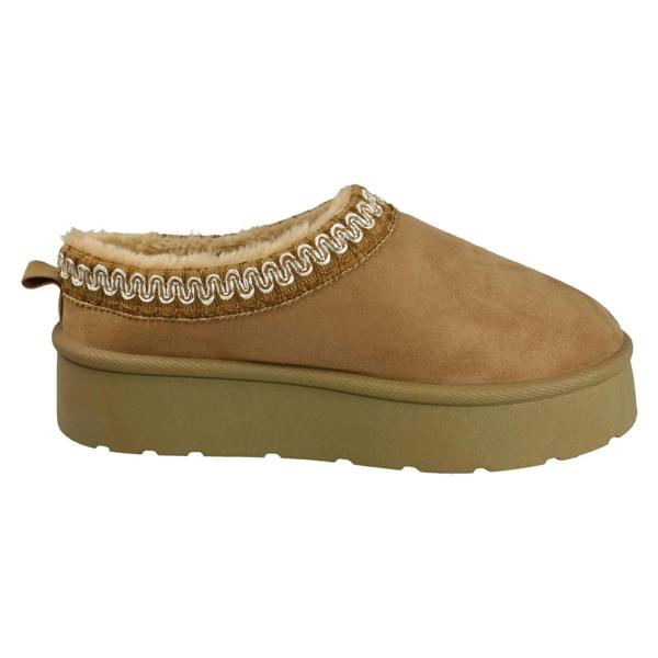 Spot On Ladies Spot On Wide Fit Stitch Pattern Slipper Shoes F4470