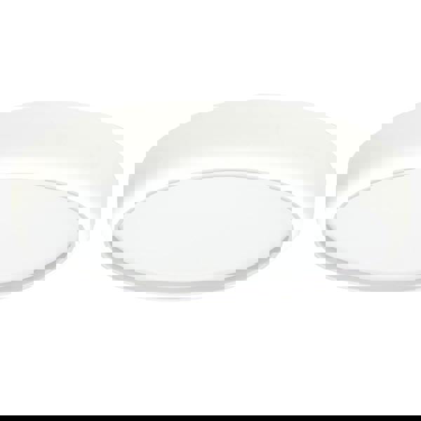 Milagro Gea LED Ceiling Lamp In White 39cm Remote Control Included