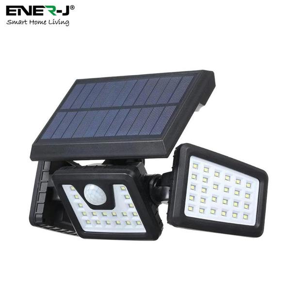 ENER-J Solar Sensor 3 Heads  Wall Light, 2400 mAh, 6000-6500K
