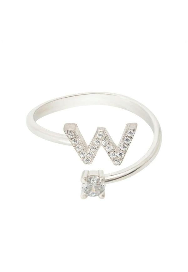 Initial Ring Silver W - LATELITA Rings