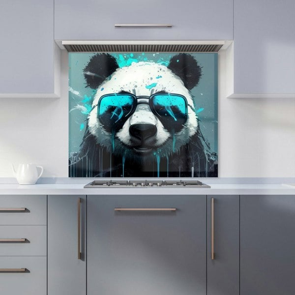 Warren Reed - Designer Panda With Blue Glasses Splashart Kitchen Splashback