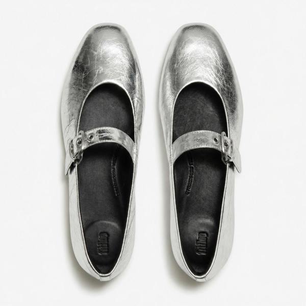 FitFlop DELICATO METALLIC Mary Jane in Silver