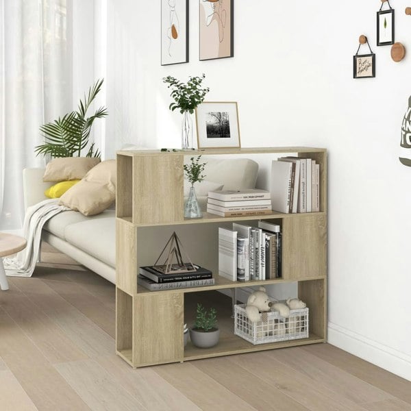 Berkfield Book Cabinet Room Divider Sonoma Oak 100x24x94 cm