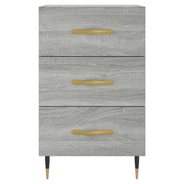 Berkfield Bedside Cabinet Grey Sonoma 40x40x66 cm Engineered Wood