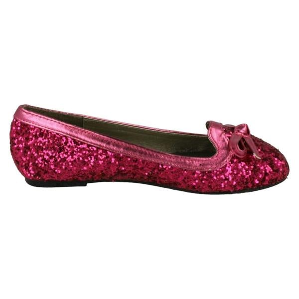 Spot On Girls Spot On Glitter Bow Detail Flats