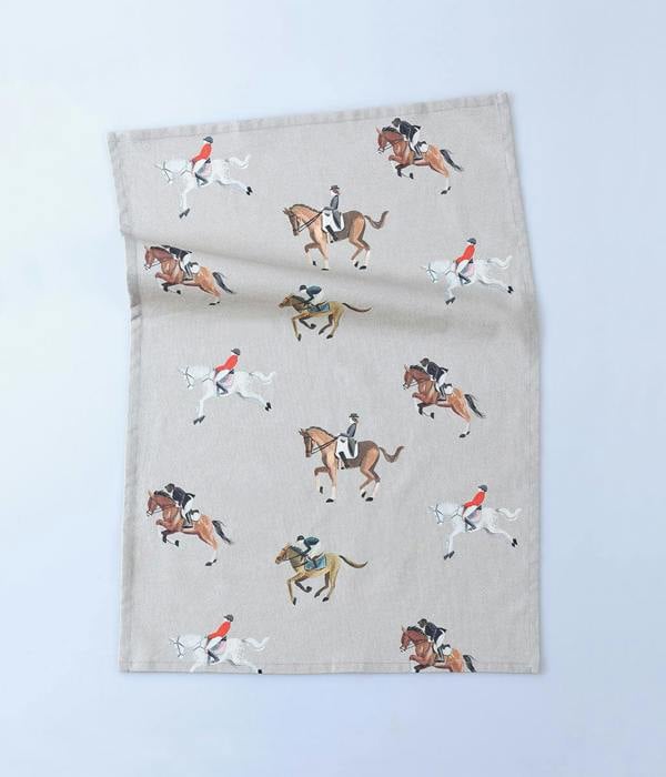 M.M Linen Equestrian Tea Towel