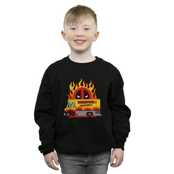 Marvel Boys Deadpool Chimichangas Van Sweatshirt - Black