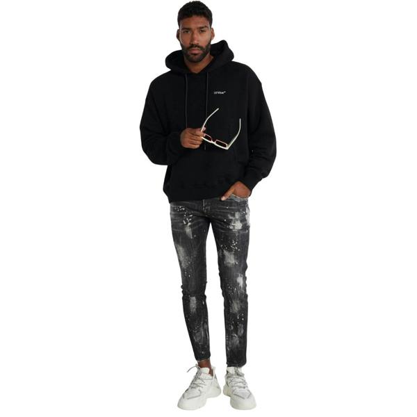 DSQUARED2 Skater Jean Paint Effect Black Denim Jeans W32