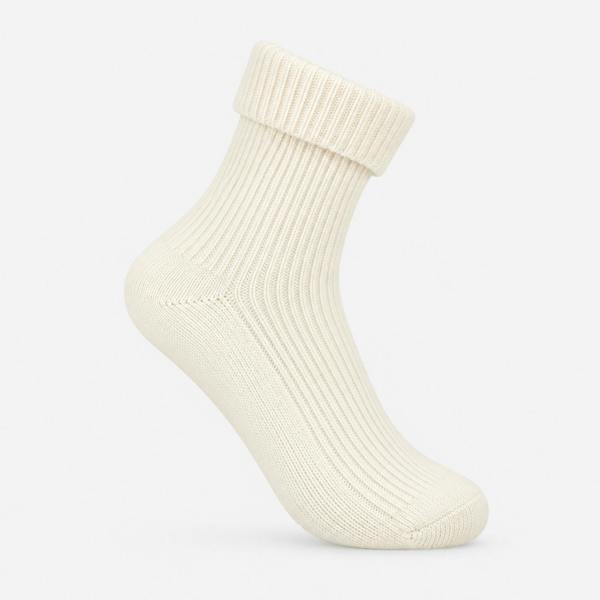 Totes TOASTIES 1PP CASHMERE TURN OVER TOP SOCKS Socks   in  Cream