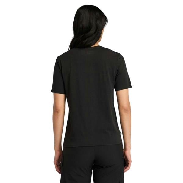 Timberland Womens/Ladies Logo Crew Neck Short-Sleeved T-Shirt - Black - 
