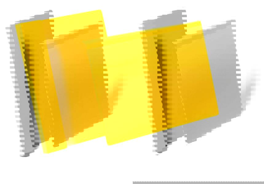 Durable Hanging Ticket Holder Label Pocket Document Pouch | 50 Pack | A4 Yellow