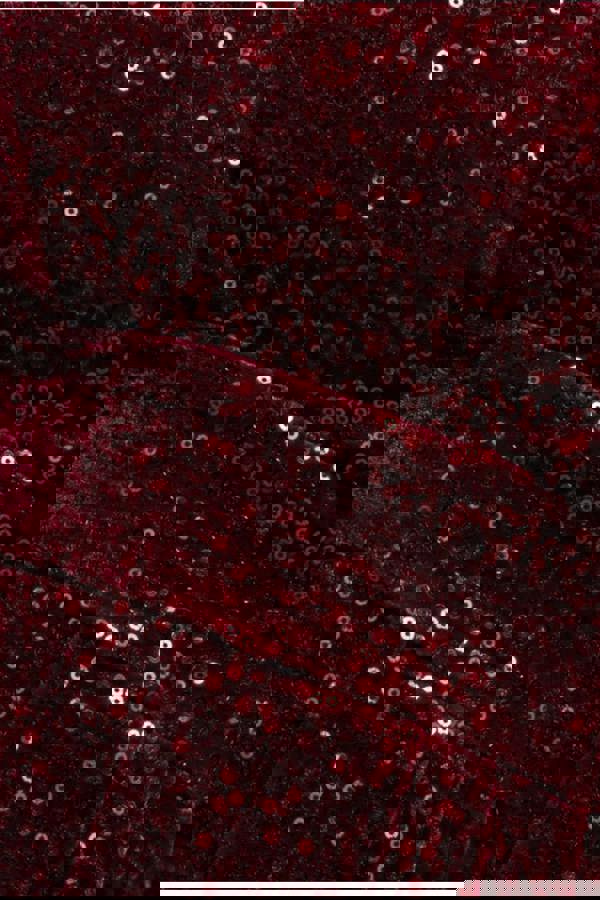 Sequin & Velvet Corset Jumpsuit - Wine TR365