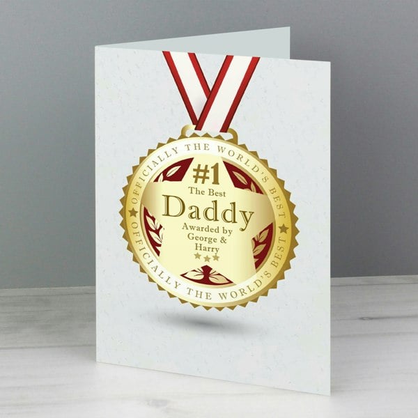 Personalised Memento Company Personalised Number 1 Medal Card