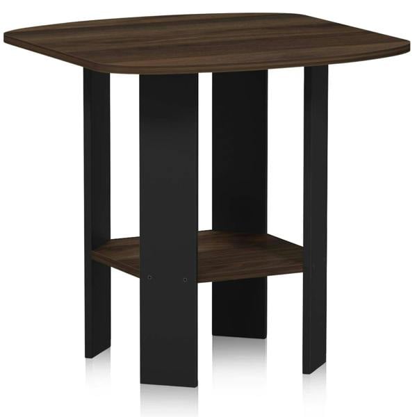 WALPLUS Simple Design End/SideTable, Columbia Walnut/Black | Stylish Table for Home Use with Practical and Modern Design