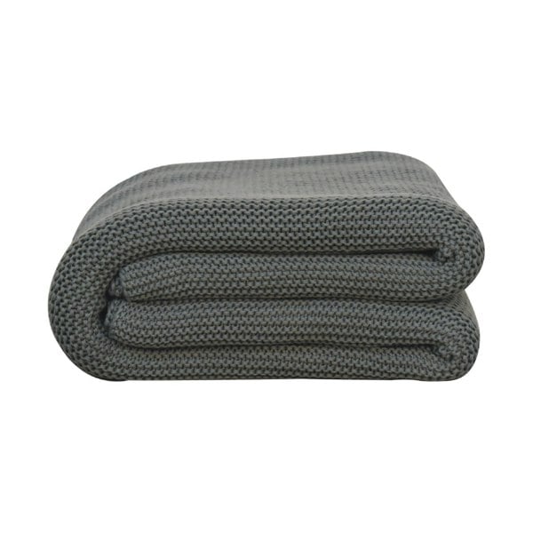 Artisan Furniture Double Olive Green Knit Throw
