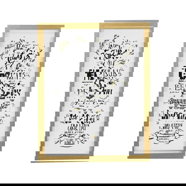 Personalised Memento Company Personalised We go Together Oak Poster Frame