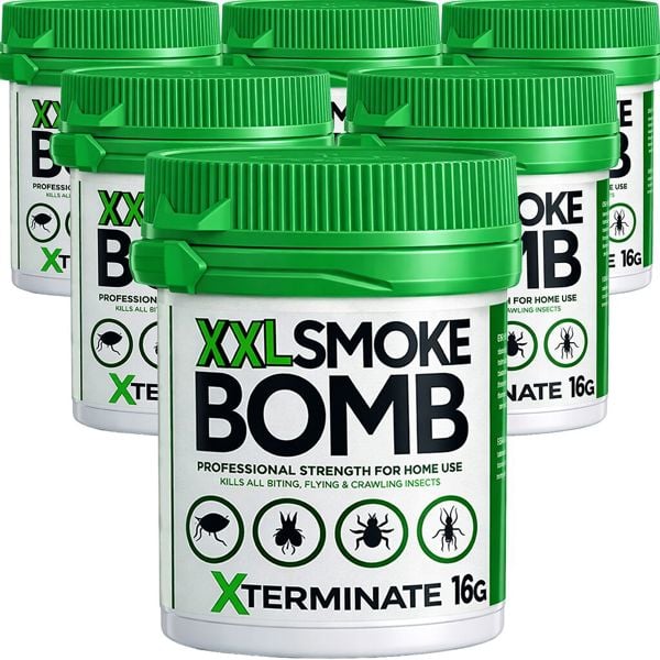 Xterminate XXL Smoke Bomb Insect Killer Fogger Fumer for Bed Bugs - 6 Pack