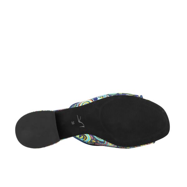 Embassy London South Beach - Festival Blue - Women's fully leather lined slip on sandal