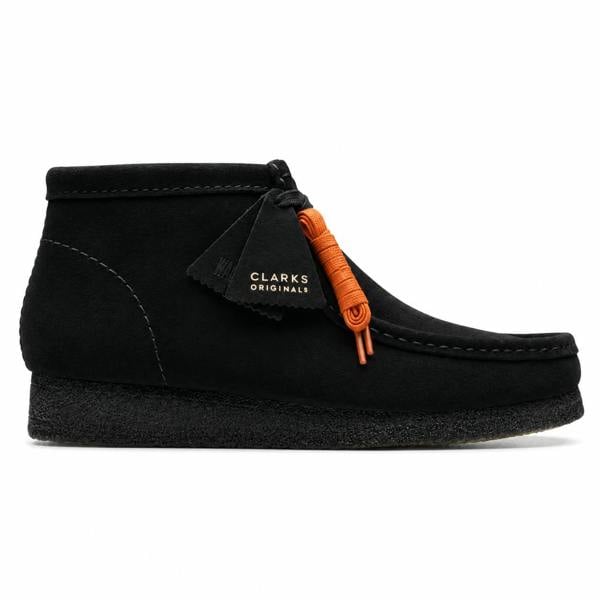 Clarks Originals Wallabee Boots Black Suede