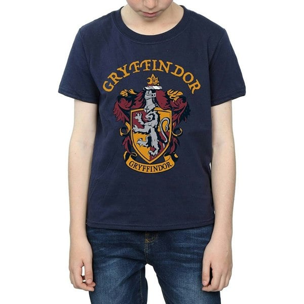 Harry Potter Boys Gryffindor Cotton T-Shirt - Navy Blue