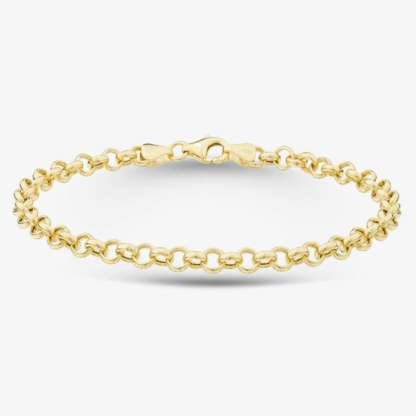 T. H. Baker 9ct Gold 8.5 inch Belcher Chain Bracelet HRB150-8.5