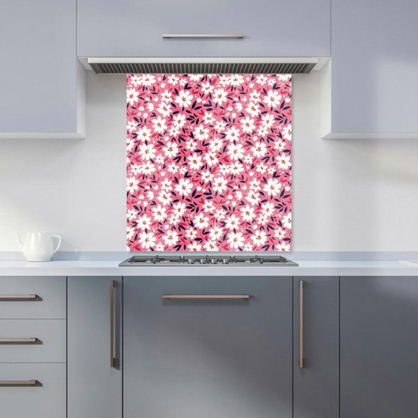 Warren Reed - Designer Small Cute White Flower Pattern Kitchen Splashback
