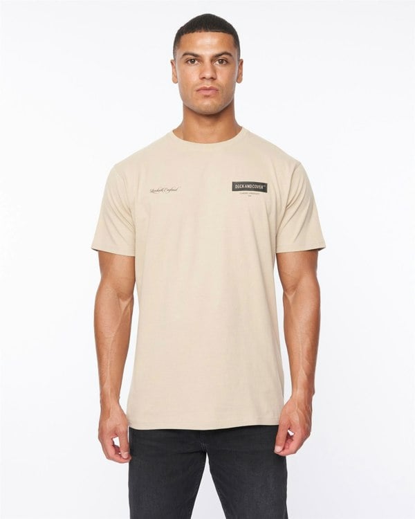 Duck and Cover Mersak T-Shirt - Greige