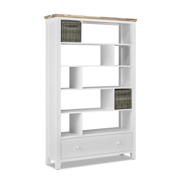 Statement Furniture Florence Room Divider Shelving Storage with Drawer, Fully Assembled