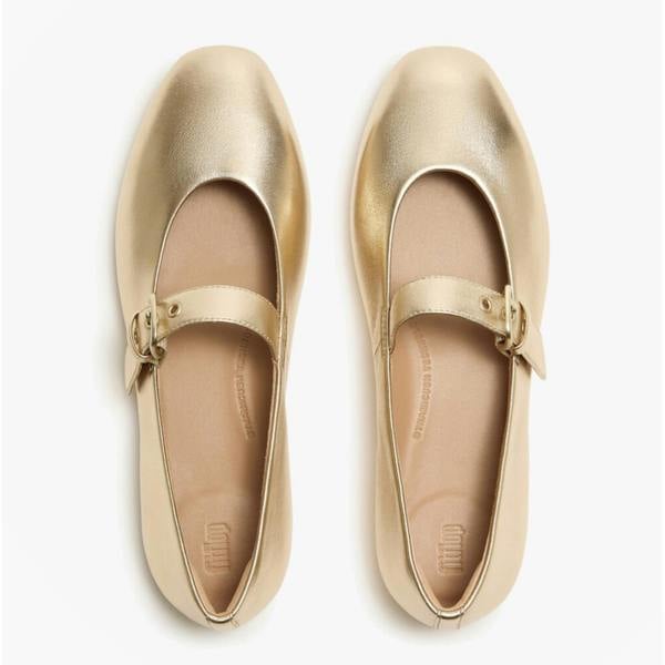 FitFlop FitFlop DELICATO LEATHER Womens Mary Jane Platino