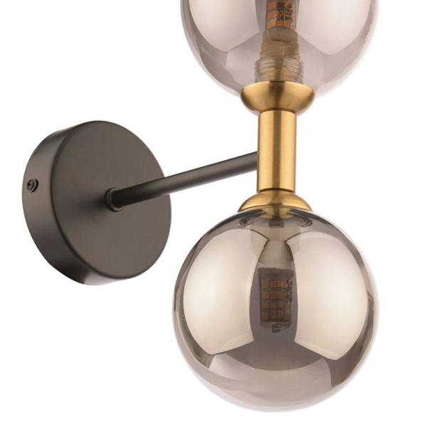 Pagazzi Lighting Loxley 2 Light Black & Gold Wall Light