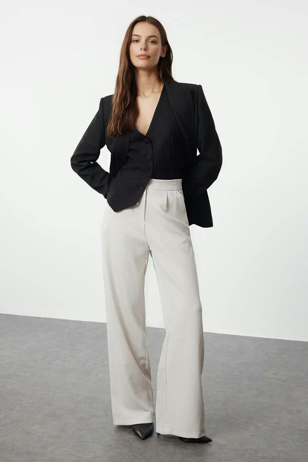 WOVCOR Wide Leg Woven Trousers
