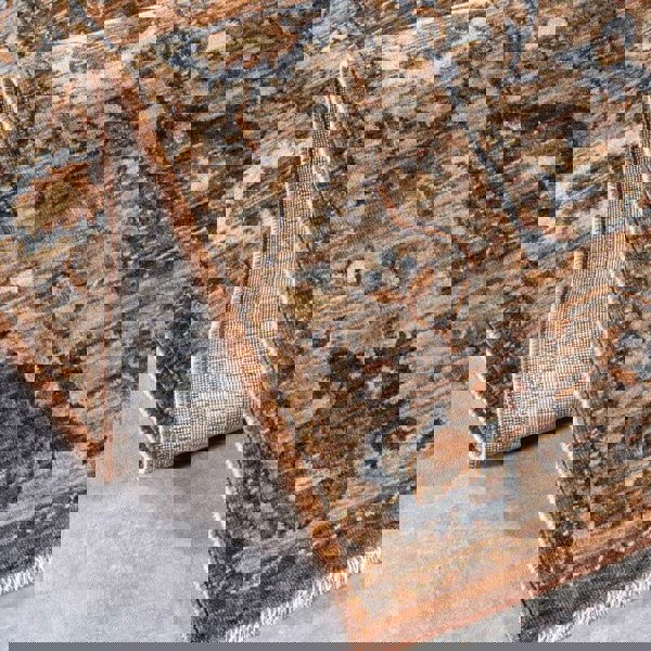 The Rugs Short-Pile Oriental Bordered Design Rug