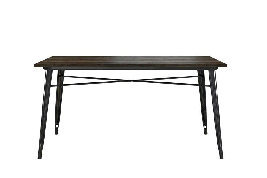Dorel Home Fusion Rectangular Dining Table in Black