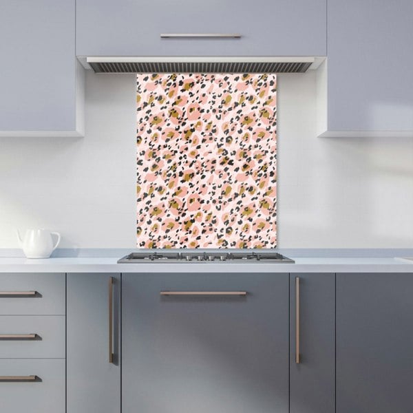 Warren Reed - Designer Hand Drawn Pink Leopard Print Kitchen Splashback