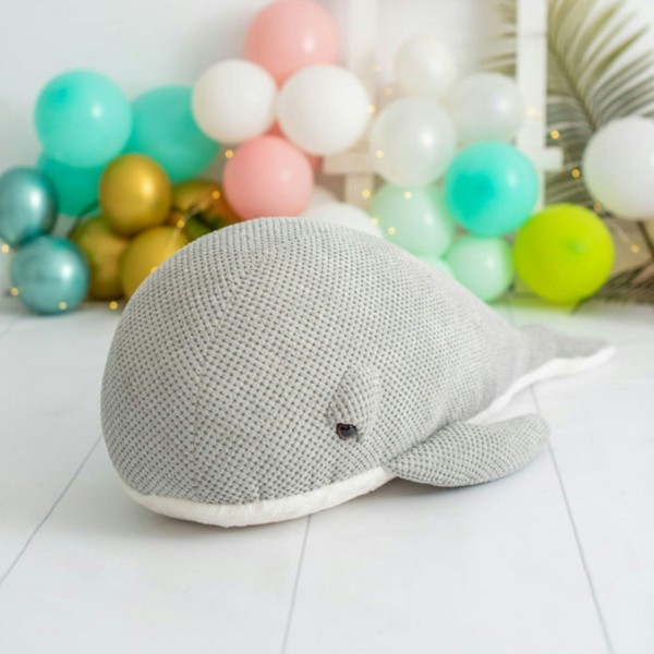 CROCHETTS Large whale plush made from soft cotton A2LD374