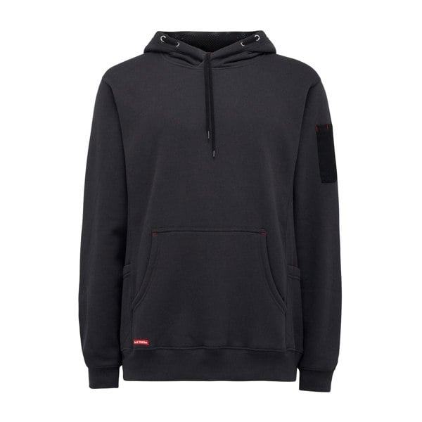 Hard Yakka Brushed Fleece Polyester Men's Grey Hooded Sweatshirt