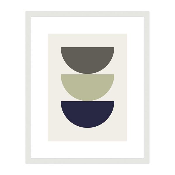 Nielsen accent by nielsen Velino White Picture Frame with Glass Front and Abstract Poster Print