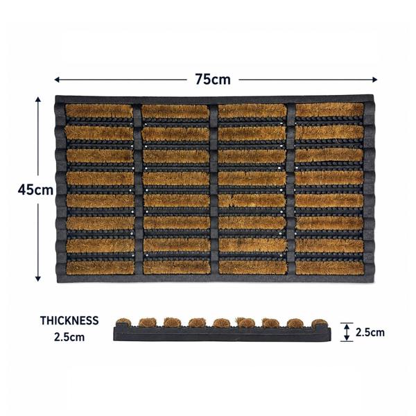 Nicoman Rubber and Coir Scraper Door Mat