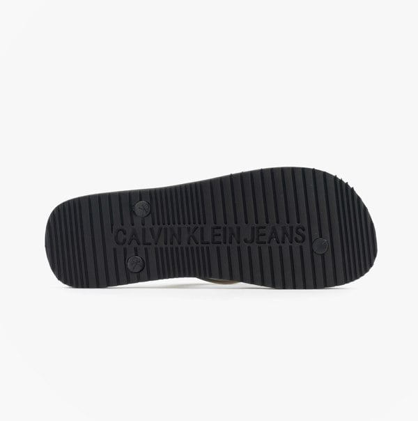 Calvin Klein BEACH SANDAL TRANSPA Mens Sandals Black/Bright White
