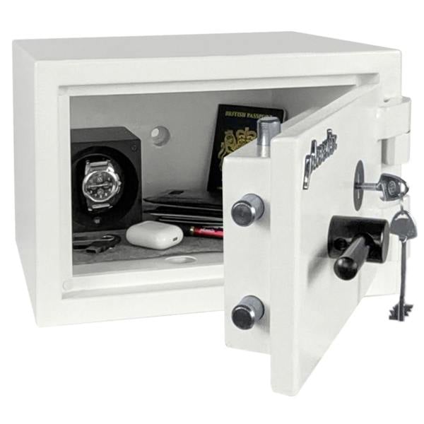 Phoenix Safe Phoenix Fortress SS1451K Security Safe in Scratch-resistant White Paint with Double-Bitted Key Lock