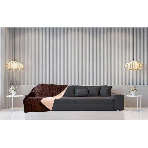 MYLEK Electric Heated Throw in Chocolate & Cream 9 Heat & Timer Settings, Easy To Use Digital Control, Machine Washable