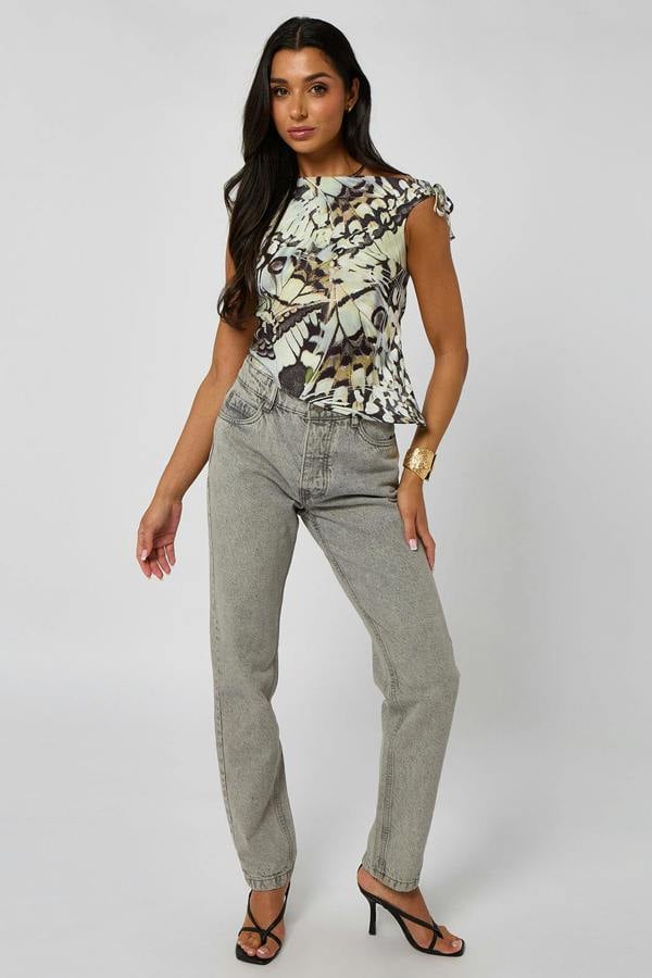 Urban Bliss Asymmetric Tie Detail Off The Shoulder Top