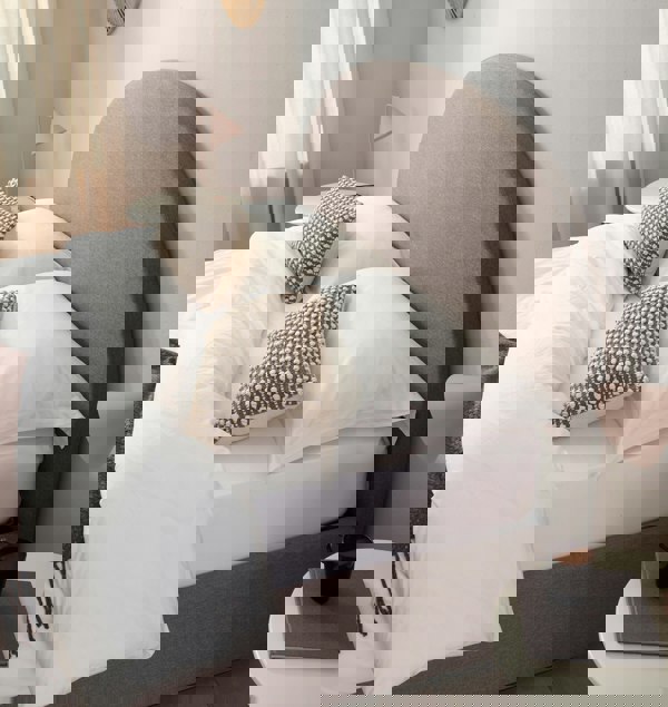 DS Living Roma Arch Grey Upholstered Ottoman Bed Frame