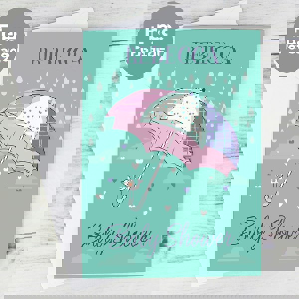 Personalised Memento Company Personalised Baby Shower Umbrella Card