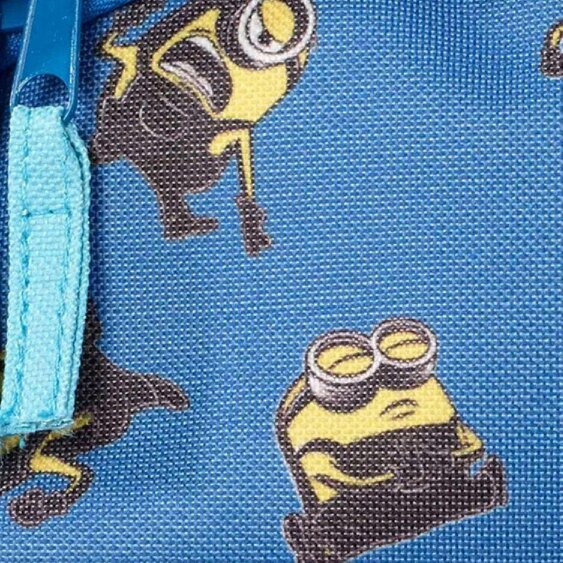 Onomato! Minions Backpack School Bag with Front Zip Pocket One Size Blue