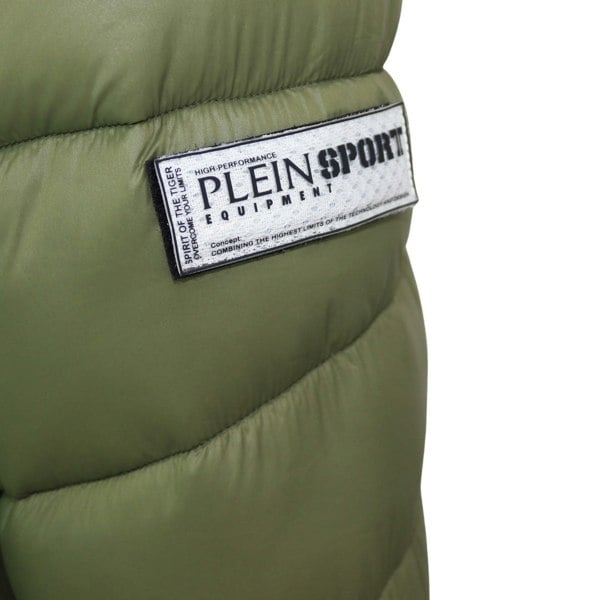 Plein Sport Padded Bold Logo Jacket - Green 